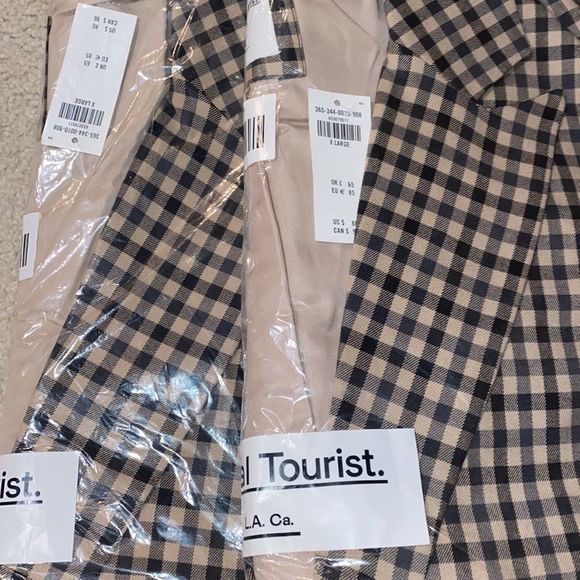 NWT - Social Tourist Unisex Oversized Topcoat Blazer (Black Plaid / XL) - Picture 2 of 6